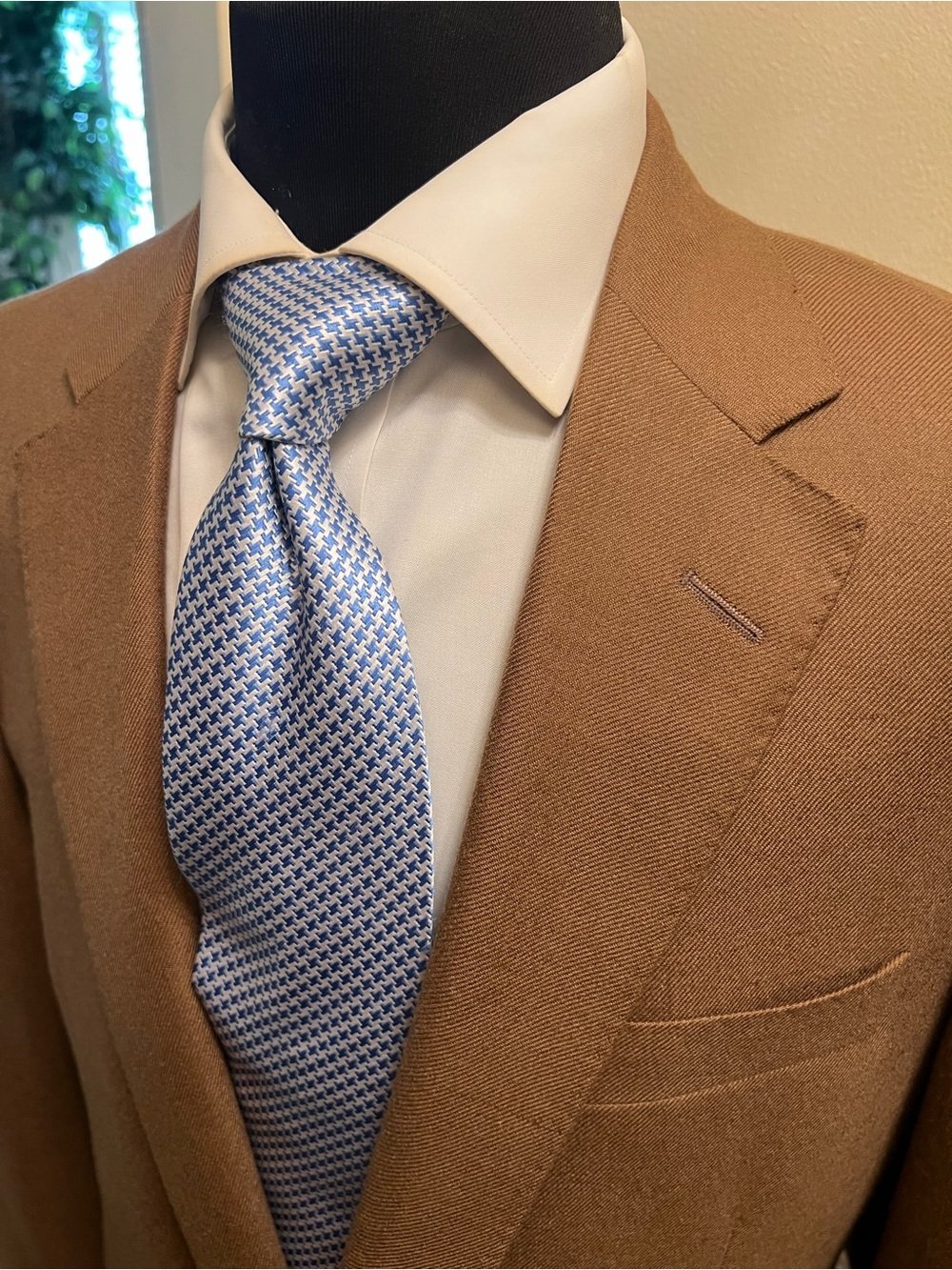 Samuelsohn 100% Pure Cashmere Sport Coat Blazer Jacket Brown Men 44L